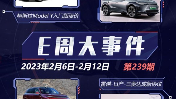 E周见：特斯拉涨价/丰田电动车直降3万