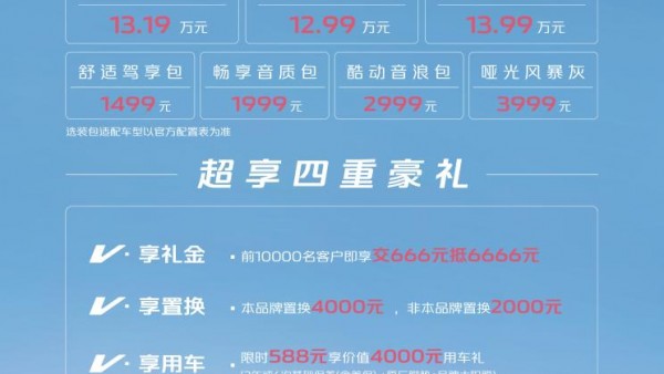 售10.89万起 新款长安UNI-V正式上市