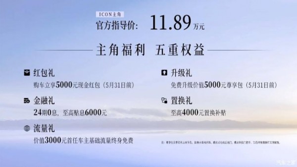 售11.89万元 吉利ICON主角正式上市