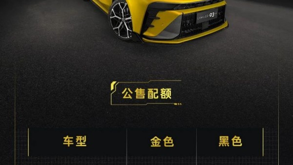 限量303台 领克03+将于9月13日再次公售