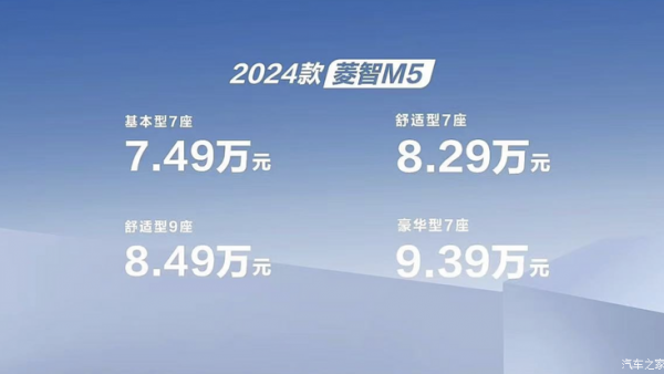 售7.49万起 新款菱智M5/菱智PLUS上市