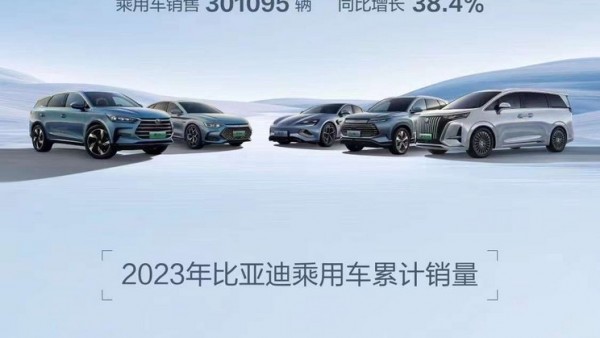 共计301833辆 比亚迪公布10月销售数据