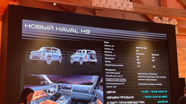 明年登陆东欧 全新哈弗H9俄规车型曝光