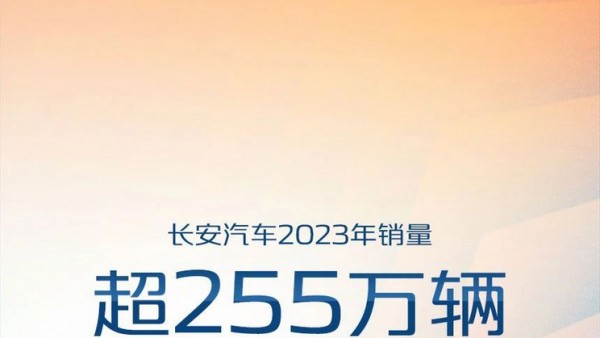 超255万辆 长安汽车公布2023年销量成绩