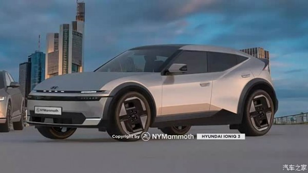 定位纯电小型SUV 尾部致敬丰田奕泽？现代IONIQ 3假想图来了！
