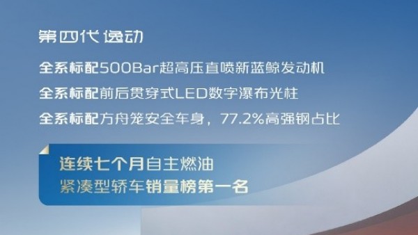 13年超过190万用户选择，长安逸动连续7个月蝉联销冠！
