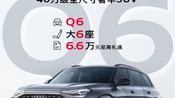 上汽奥迪Q6购车至高享6.6万元限时优惠